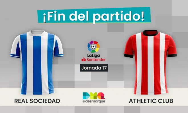 Así vivimos el Real Sociedad - Athletic Club en directo, LaLiga Santander en vivo hoy.