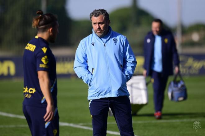 Sergio González, en un entrenamiento (Foto: Cádiz CF).