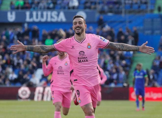 Joselu celebra su gol ante el Getafe (Foto: LaLiga).