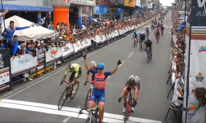 César Sanabria, en la Vuelta al Táchira.