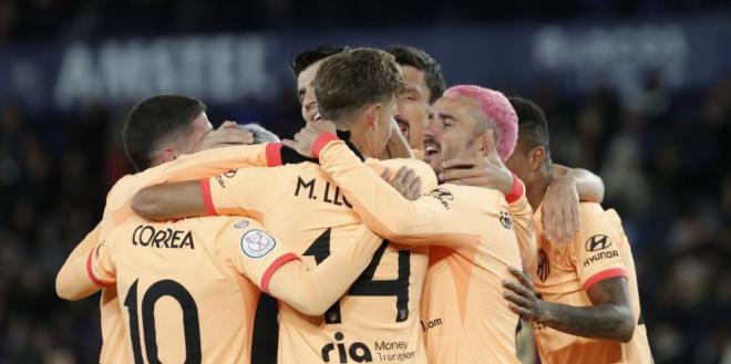 Celebración de Álvaro Morata en el Levante-Atlético de Madrid (Foto: Cordon Press).