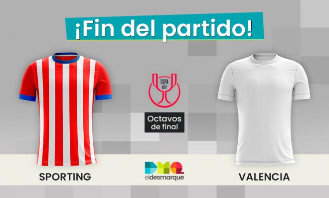 Así vivimos el Sporting de Gijón - Valencia en directo online, Copa del Rey en vivo hoy.