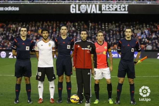 Corona visitó Mestalla como capitán de la UD Almería (Foto: LaLiga).