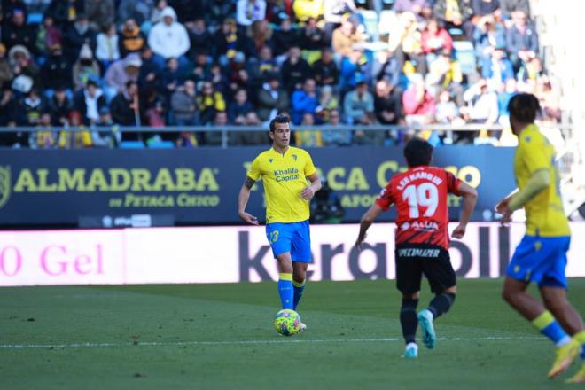 Luis Hernández, durante el Cádiz-Mallorca (Foto: Cristo García).