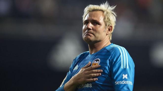 Cañizares en el partido de Leyendas. (Foto: Valencia CF)