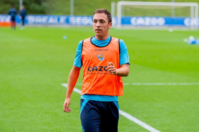 Jon Ander Olasagasti, uno de los jugadores de la Real convocados con Euskadi (Foto: Giovanni Batista).