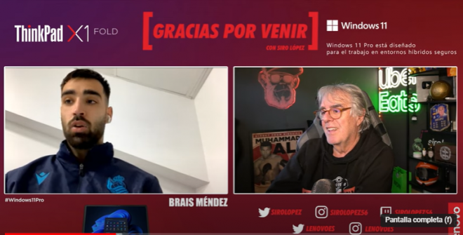 Brais Méndez y Siro López, durante una charla en Twitch.