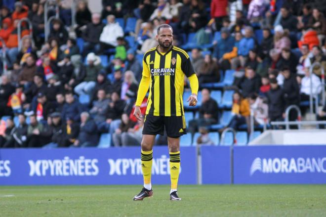 Bebé, en su primer partido con la camiseta del Real Zaragoza (Foto: Real Zaragoza).