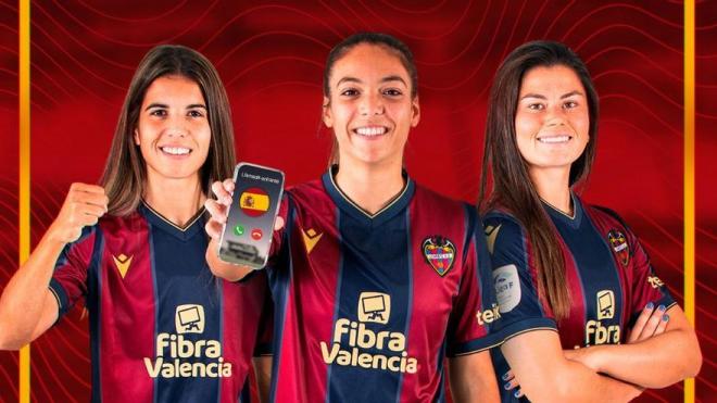 Alba Redondo, Paula Tomás y María Méndez, convocadas con la selección española.