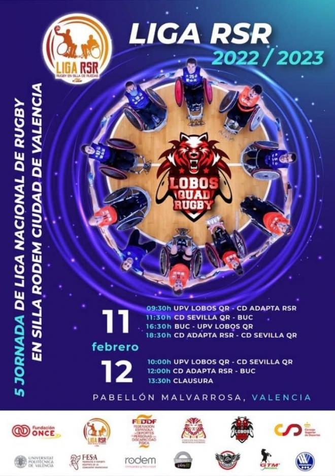 Cartel Liga Nacional Quad Rugby en Valencia