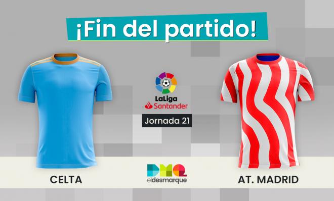 Final del partido entre el Celta y el Atlético