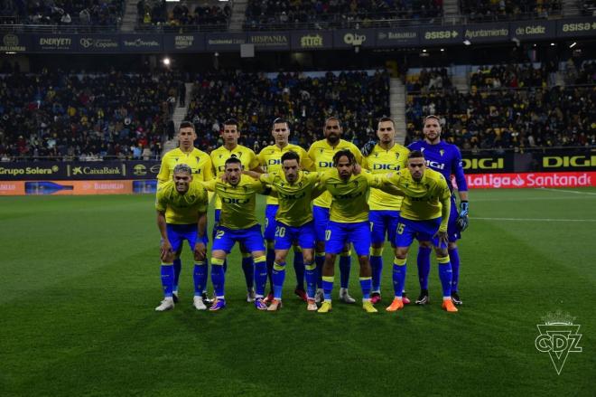 Once del Cádiz contra el Girona (Foto: Cádiz CF).