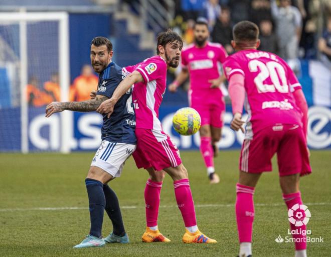 Sergi Enrich, en el Oviedo-Burgos (Foto: LaLiga).