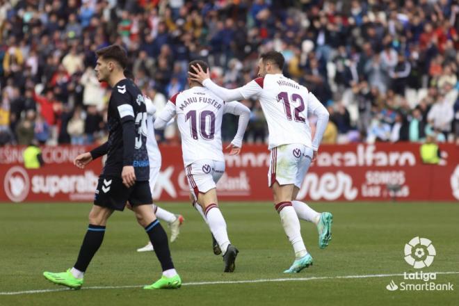 Cristian, cabizbajo tras el segundo gol del Albacete (Foto: LaLiga).