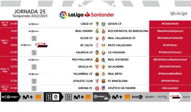 La visita del CA Osasuna a Mestalla queda fijada en el calendario del Valencia CF.