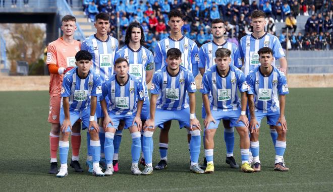 Once inicial del Málaga Juvenil ante el Real Madrid en Copa (Foto: MCF).
