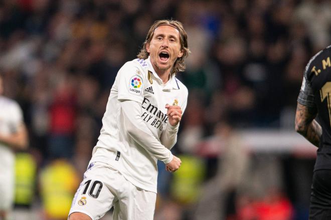 Luka Modric celebra su gol en el Real Madrid-Elche (Foto: Cordon Press).