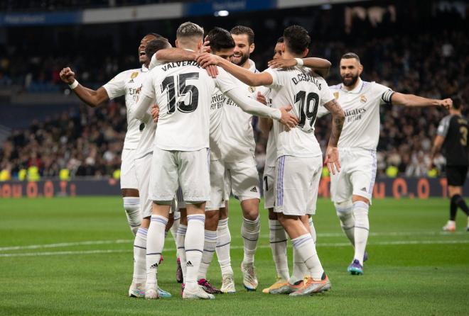 Celebración en el Real Madrid-Elche (Foto: Cordon Press).