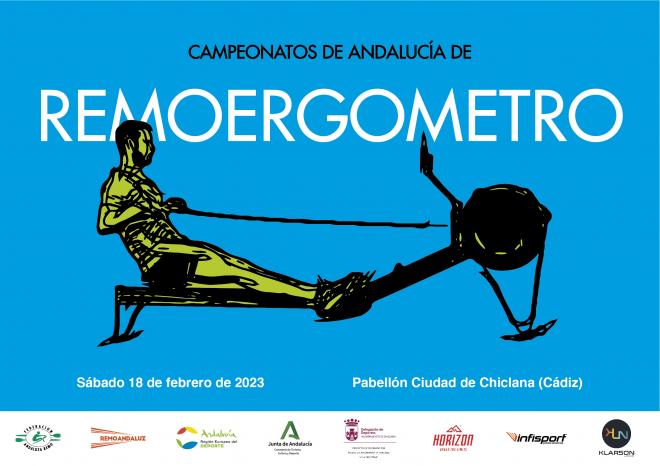 Cartel del Campeonato de Andalucía de Remoergómetro.