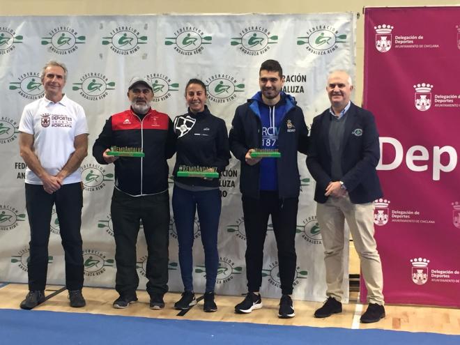 Uno de los podios del Campeonato de Andalucía de remoergómetro.