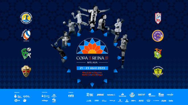 Cartel de la Copa de la Reina 2023 en Málaga.
