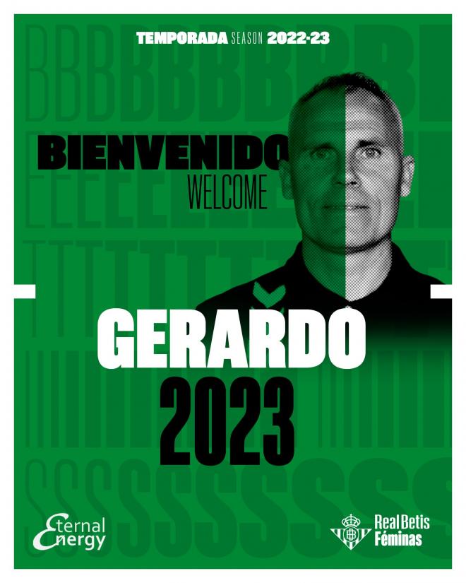 Gerardo García,  nuevo entrenador del Betis Féminas (Twitter Betis Féminas)