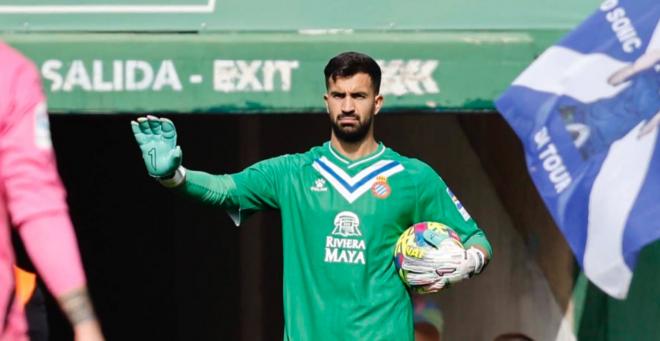 Fernando Pacheco, en su debut con el Espanyol ante el Elche (Foto: RCDE).