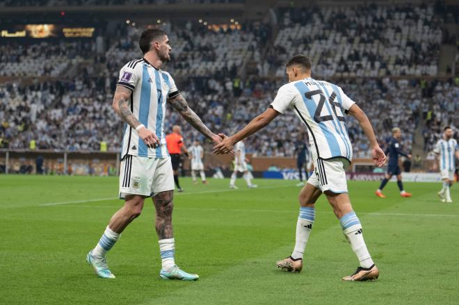 Nahuel Molina y Rodrigo de Paul, campeones del Mundo con Agertina (Foto: Cordon Press).