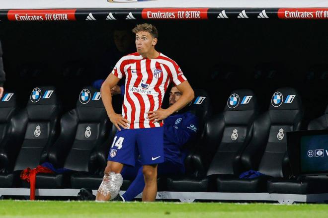 Marcos Llorente, en el Real Madrid-Atlético de Madrid de LaLiga Santander bajo las órdenes de Simeone.