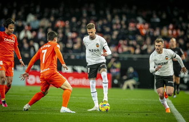 Castillejo en el Valencia-Real Sociedad (Foto: VCF)