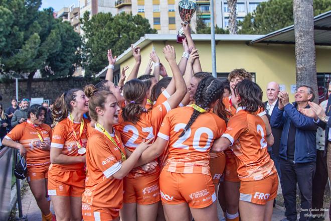 La selección valenciana de rugby femenino sub 18, subcampeona de España