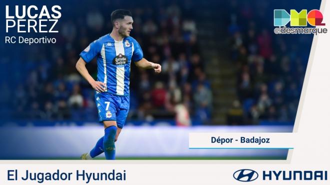 Lucas Pérez, jugador Hyundai del Dépor ante el Badajoz (Foto: RCD)