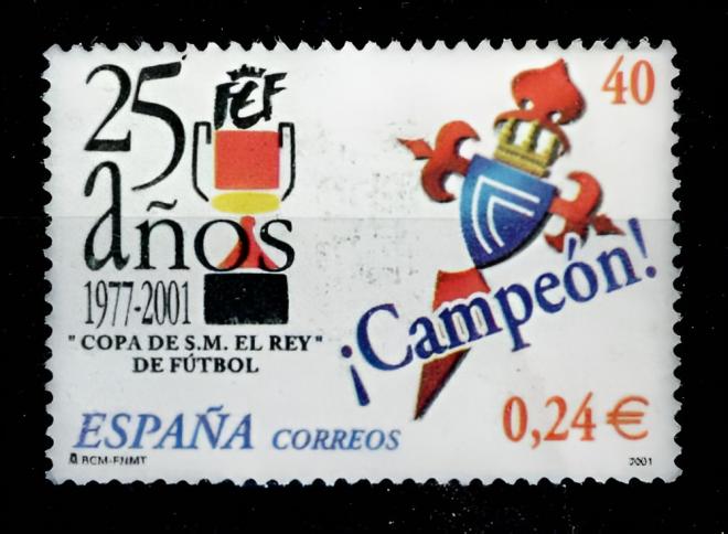 El sello del Celta campeón de Copa del Rey (Foto: eBay).