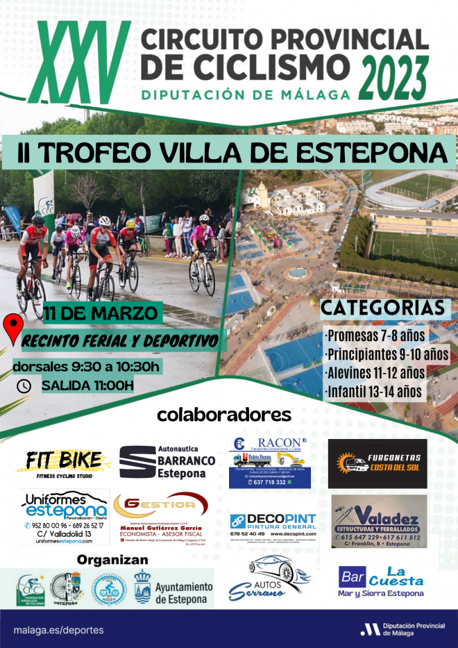 Cartel del II Trofeo Villa de Estepona de ciclismo BTT.