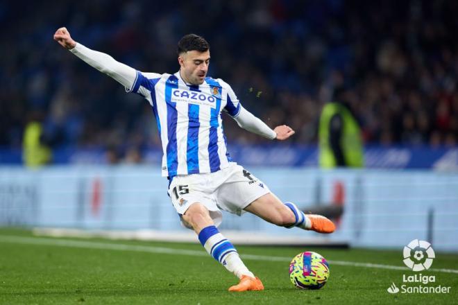 Diego Rico, en un partido de la Real Sociedad (Foto: LaLiga).