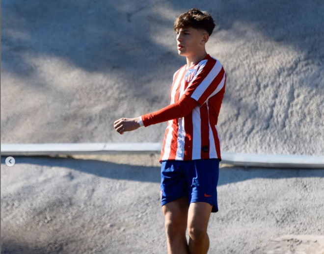 Alejandro Garnacho, en su etapa en el Atlético de Madrid (vía Instagram).