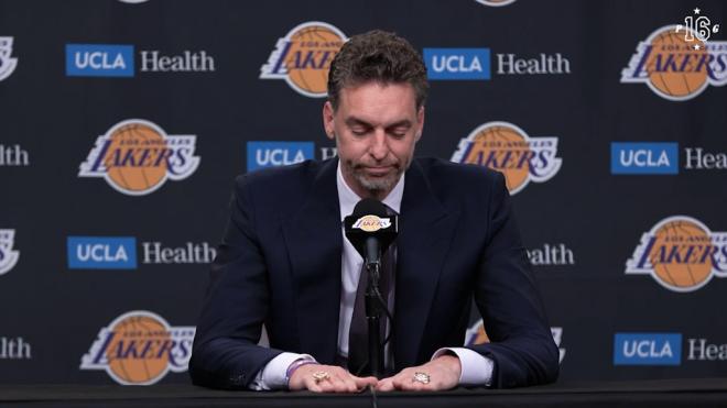 La anecdota de Pau Gasol con sus dos anillos de la NBA No me los pongo deberia sacarlos mas