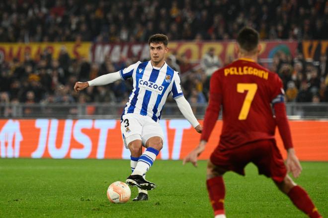 Martín Zubimendi, en el Roma - Real Sociedad (Foto: CordonPress).