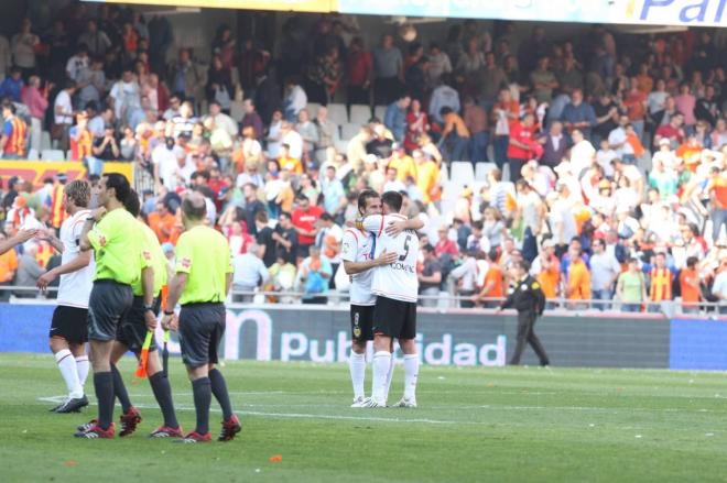 Baraja ya sabe del poder de Mestalla ante el Osasuna (Foto: Valencia CF).