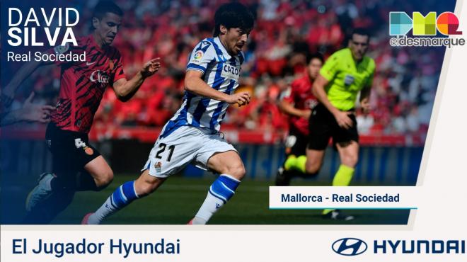David Silva, Jugador Hyundai del Mallorca - Real Sociedad.