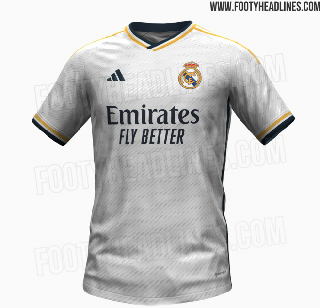 La nueva camiseta del Real Madrid 23-24 (vía Footy Headlines).