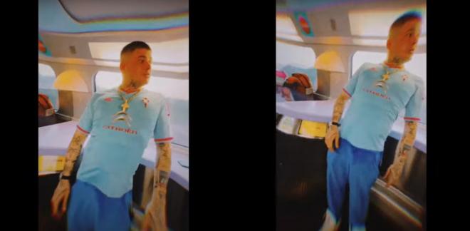 Cecilio G con la camiseta del Celta en su último videoclip.