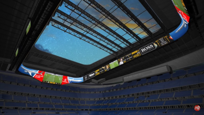 El videomarcador 360 del nuevo Santiago Bernabéu.