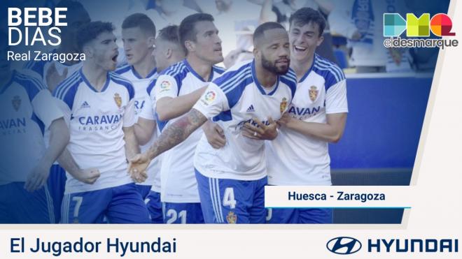 Bebé, Jugador Hyundai del Huesca - Real Zaragoza.