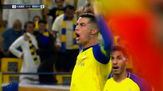 Cristiano celebra el gol.