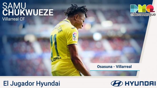 Samu Chukwueze, Jugador Hyundai del Osasuna-Villarreal.