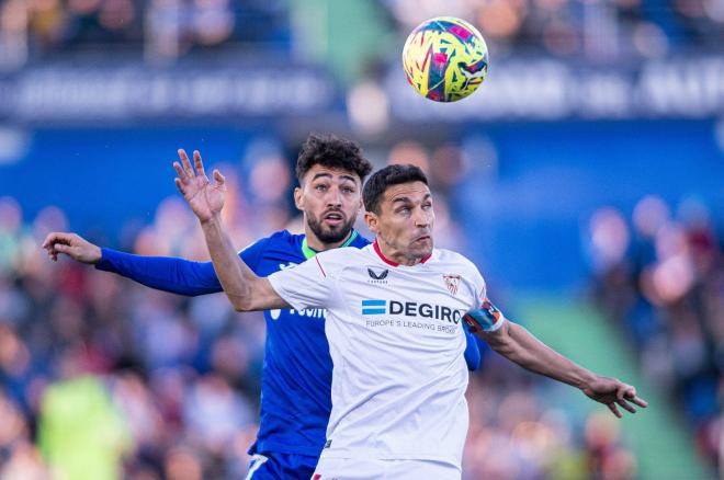 Munir y Navas, en el encuentro de este domingo (Foto: Cordon Press).