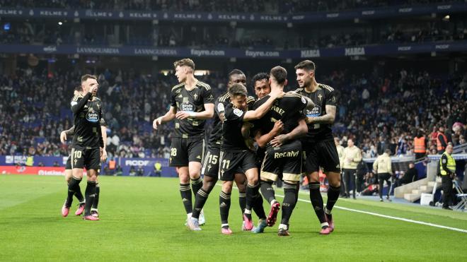Celebración del gol de Carles Pérez (Foto: RC Celta).