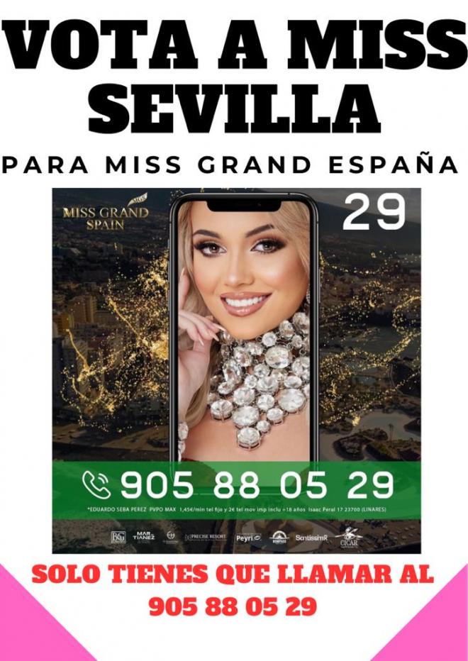 Andrea Boza, la sevillista que aspira a ser Miss Grand Spain.