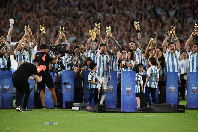 Selección de Argentina celebrando el titulo de Campeón del Mundo (Foto: Cordon Press).